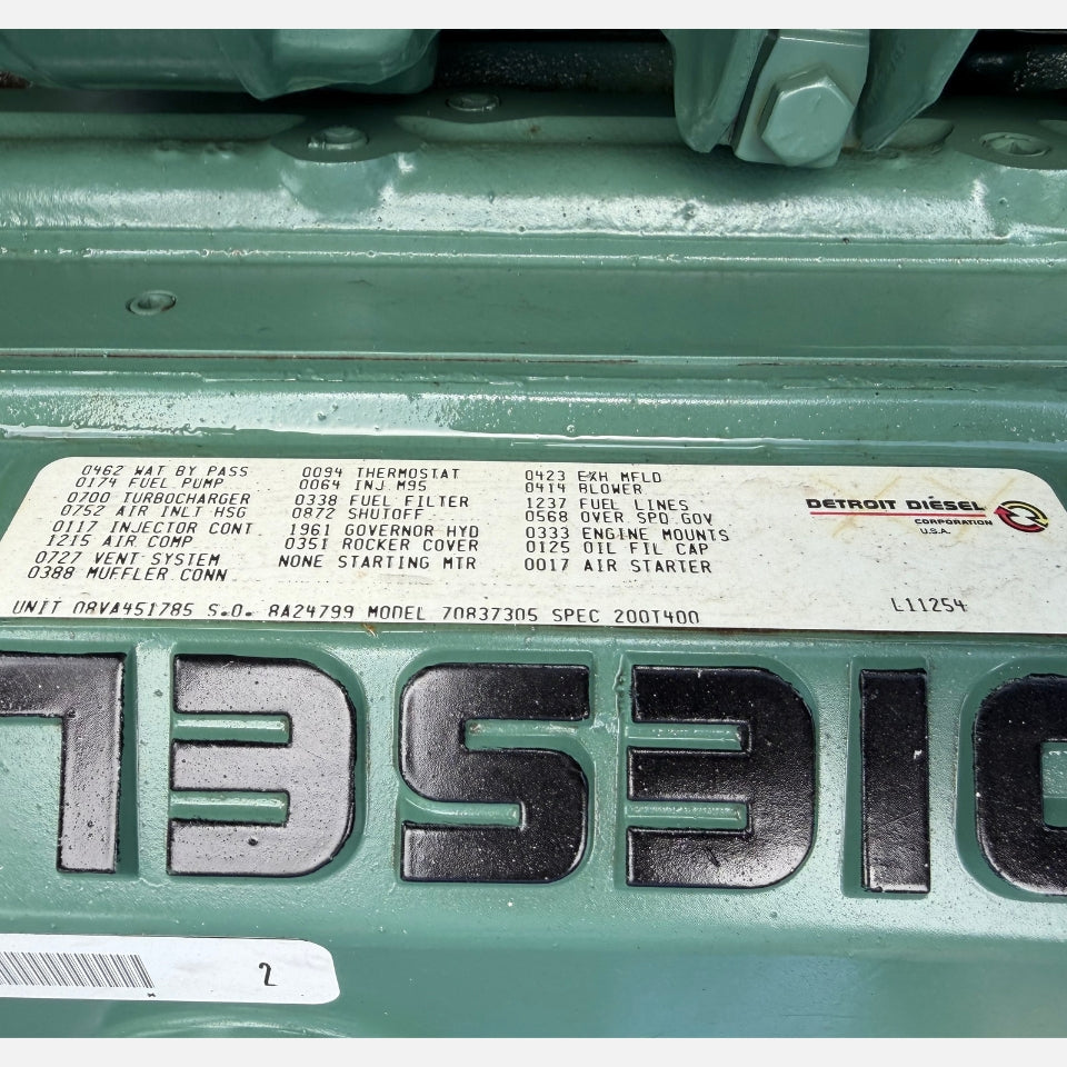 New 2026 Detroit 8V71TA Diesel Engine 08VA451785, 9.3L V8, 415HP Turbocharged Industrial Engine