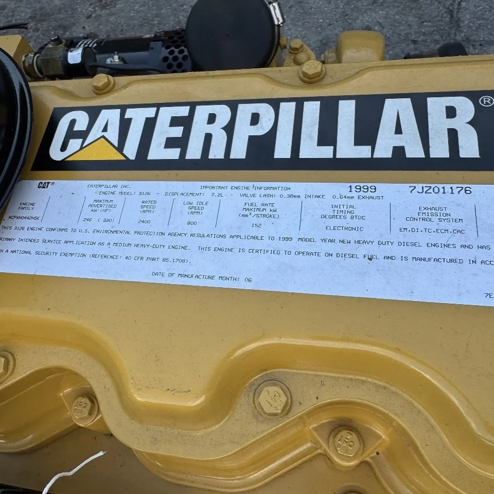 New 1999 CAT 3126 330HP 6 Cyl Diesel Crate Engine For Sale - hdengines.com
