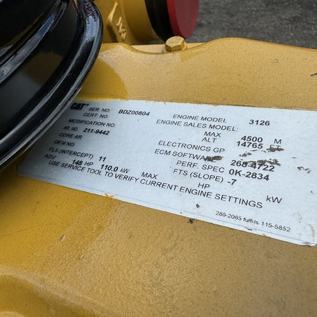 New 2007 CAT 3126 195HP 6 Cyl Industrial Diesel Engine For Sale - hdengines.com