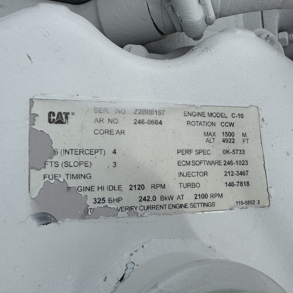 New 2008 CAT C10 325HP 6 Cyl – Tier 2 Marine Diesel Engine for Sale - hdengines.com