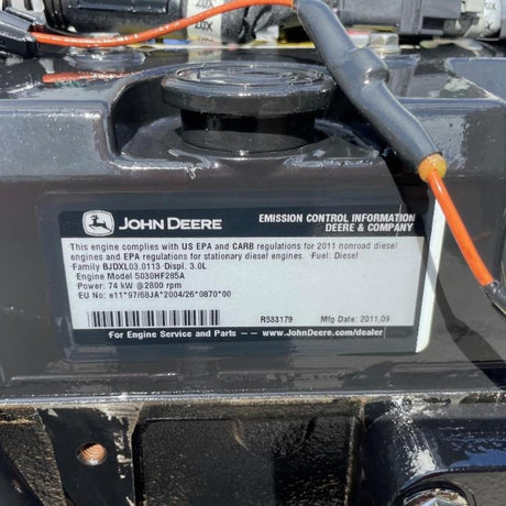 New 2011 John Deere 5030HF285 99HP 4 Cyl Industrial Diesel Engine For Sale - hdengines.com