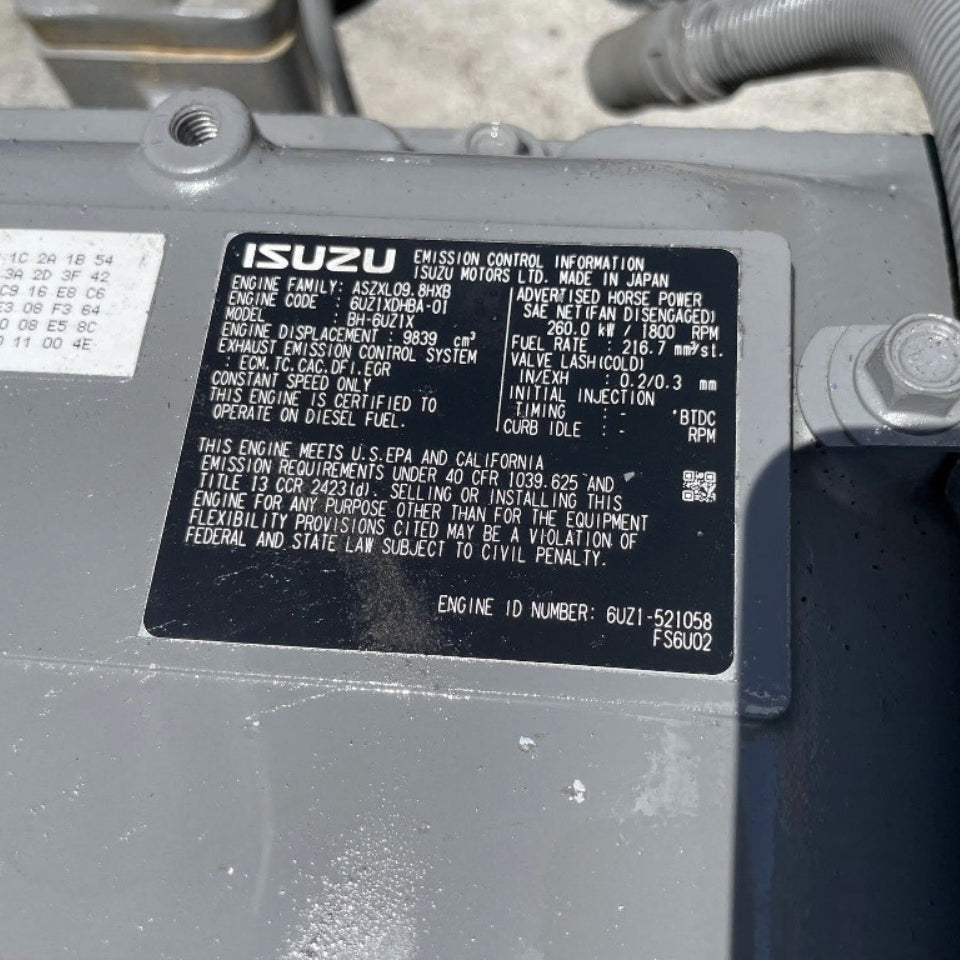 New 2013 Isuzu 6UZ1X 348HP 6 Cyl Industrial Diesel Engine For Sale - hdengines.com