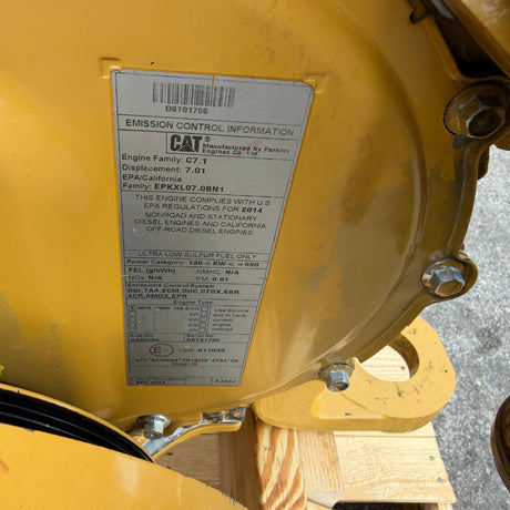 2014 Caterpillar C7.1 Diesel Engine, Tier 4 Final, 204HP, 7.01L, AR #390-3704