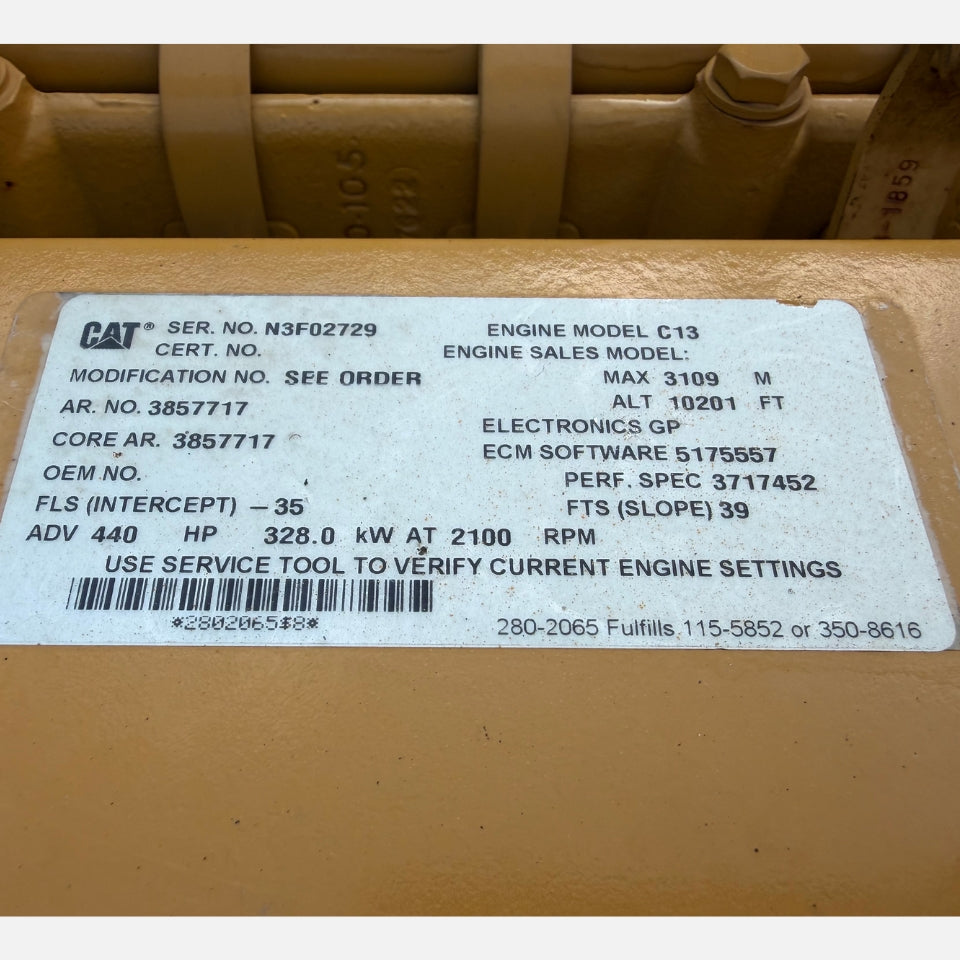 New 2018 CAT C13 440HP 6 Cyl Industrial Diesel Engine for Sale – Tier 4 Final