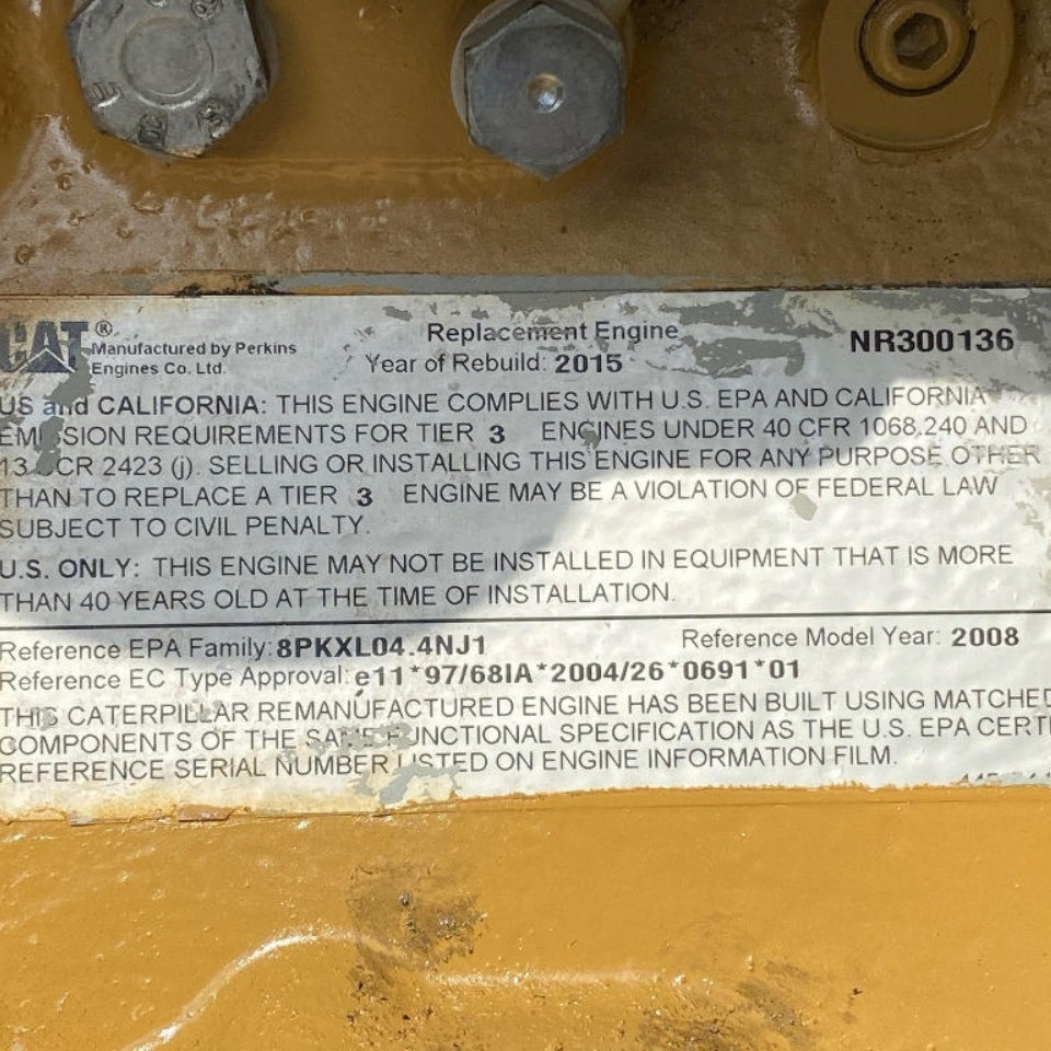 Reman 2008 CAT C4.4 127HP 4 Cyl – Tier 3 Hydraulic Power Unit for Sale - hdengines.com